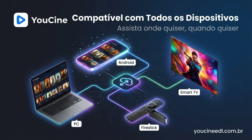 YouCine APK compatibilidade Android Smart TV Firestick PC
